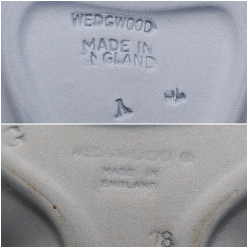 英国ヴィンテージ ウェッジウッド ジャスパーウェア製 ディッシュペア ペールブルー